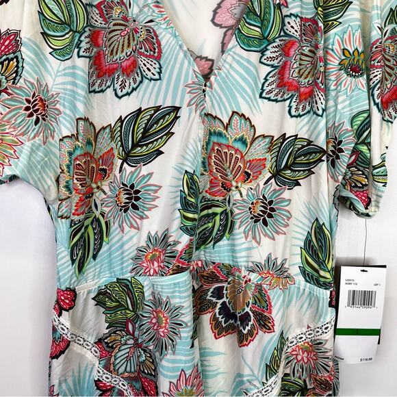 Coco Reef Adorn Printed Tiered Cover Up Swim dress multicolor - L - Picture 5 of 13